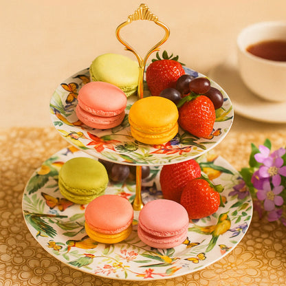 Scottish Vintage-Style 2/3 Tier Dessert Stand – Serve Tea Like Royalty 👑 Limited Pieces!