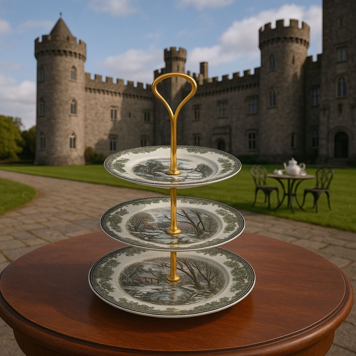 Scottish Vintage-Style 2/3 Tier Dessert Stand – Serve Tea Like Royalty 👑 Limited Pieces!